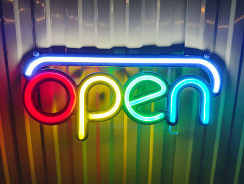 Bright Open Face Displays