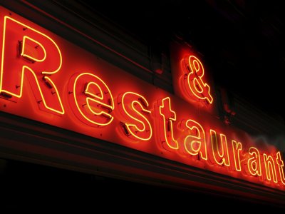 Lighted Business Sign